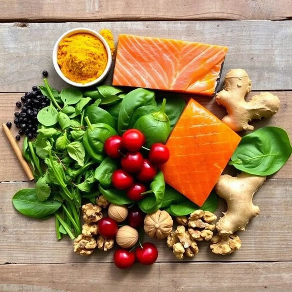 Anti-Inflammatory Foods Flat Lay
