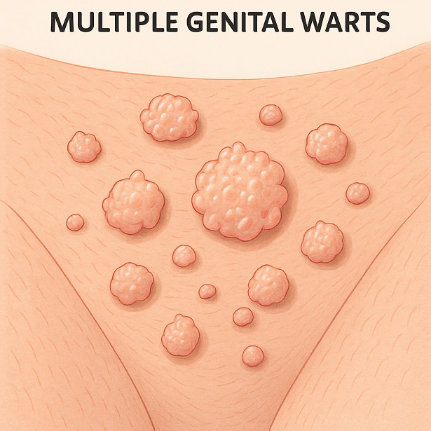 شکل زگیل تناسلی در بیکینی در بدن