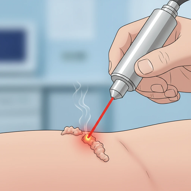 سوزاندن زگیل تناسلی (HPV) از طریق دستگاه لیزر