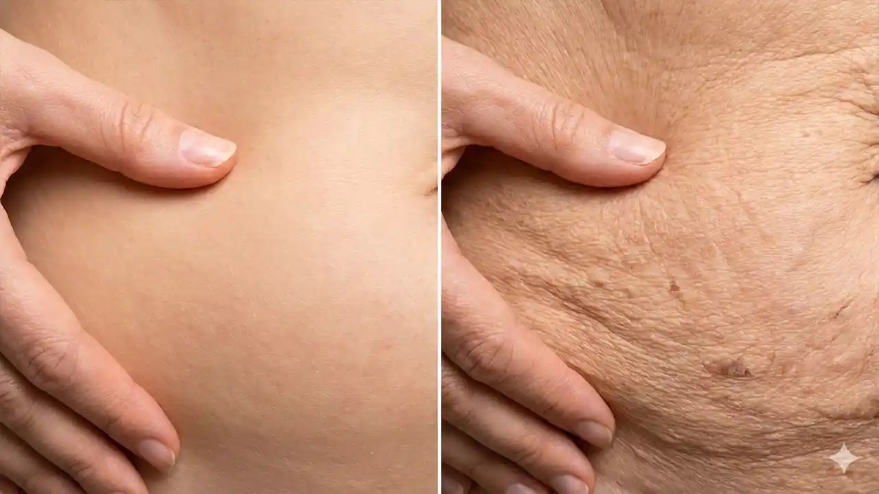 کاهش الاستین پوست با افزایش سن